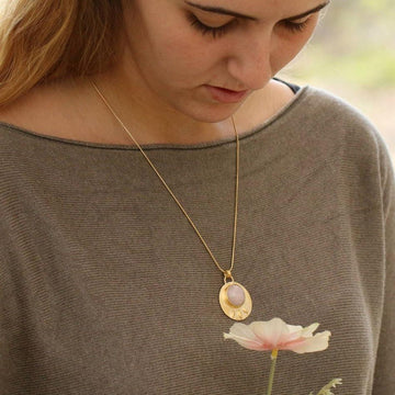 Gemstone Necklaces for Women, Rose Quartz Necklace, Rose Quartz Pendant Necklace, Pendant Necklace for Women, Handmade Necklace